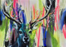 Deer vivid by Ilona Griss-Schwaerzler