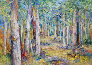Birch Trees (100 x 140 cm) by Mario Malfer